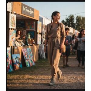 TOMS Washed Desert Camo Wedge Bootie Women’s 7 Lace Up Camouflage